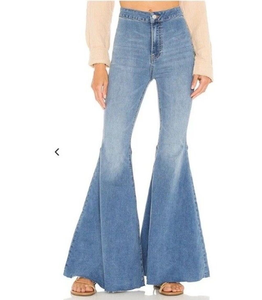 Free People We The Free Just Float On Flare Jeans High Rise Jericho Size 26